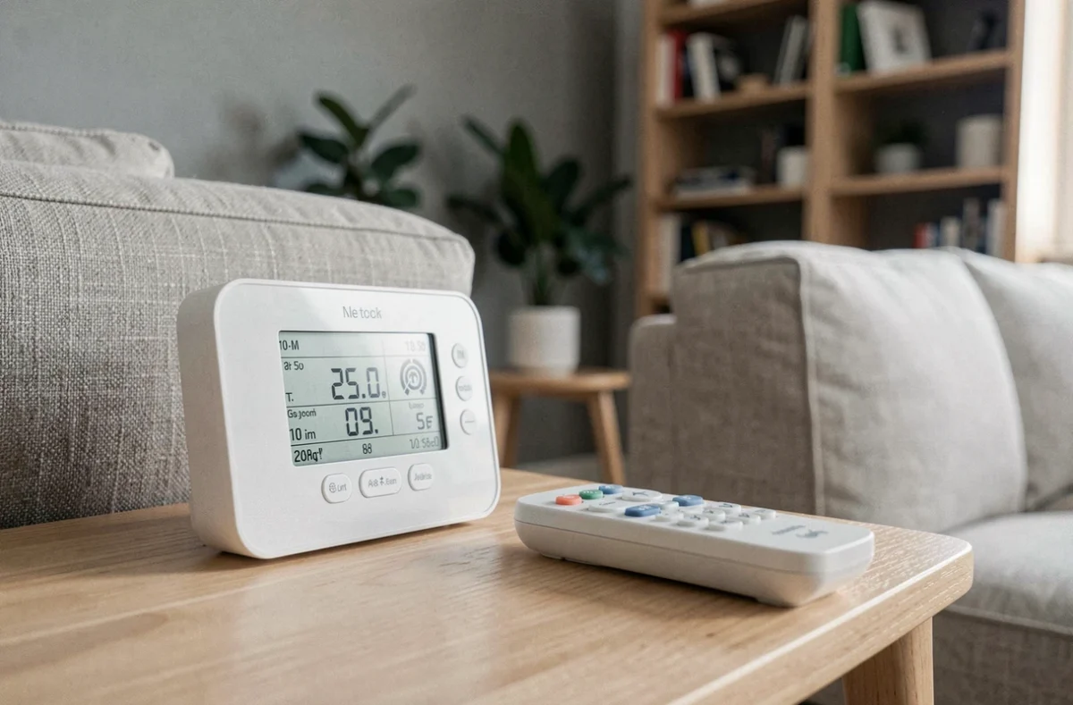 Télécommande et thermostat d'une pompe à chaleur air-air pour maison de 200 m2